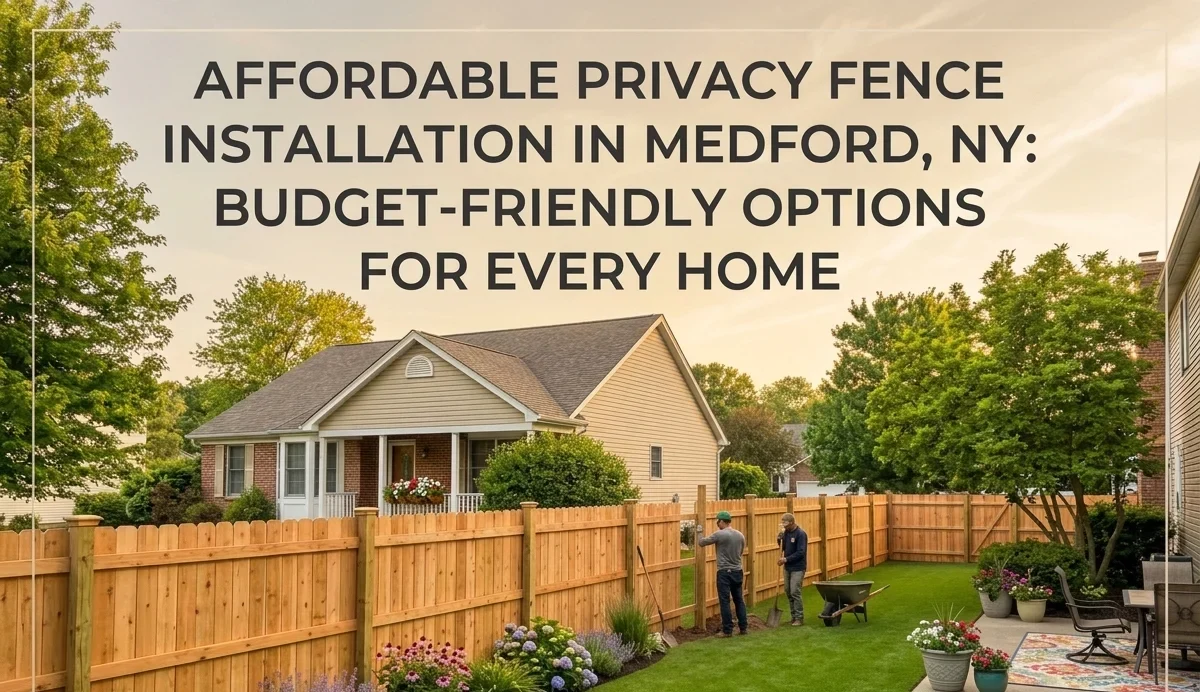 Affordable Privacy Fence Installation in Medford, NY Budget-Friendly Options for Every Home