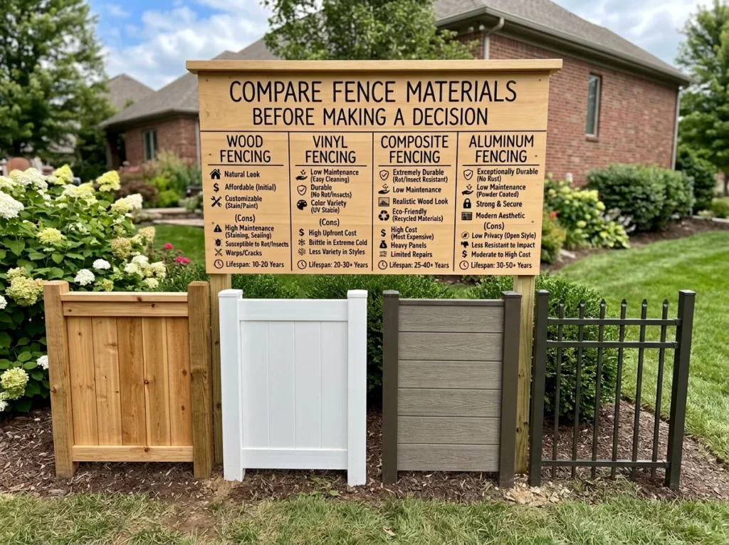 Compare Fence Materials Before Making a Decision