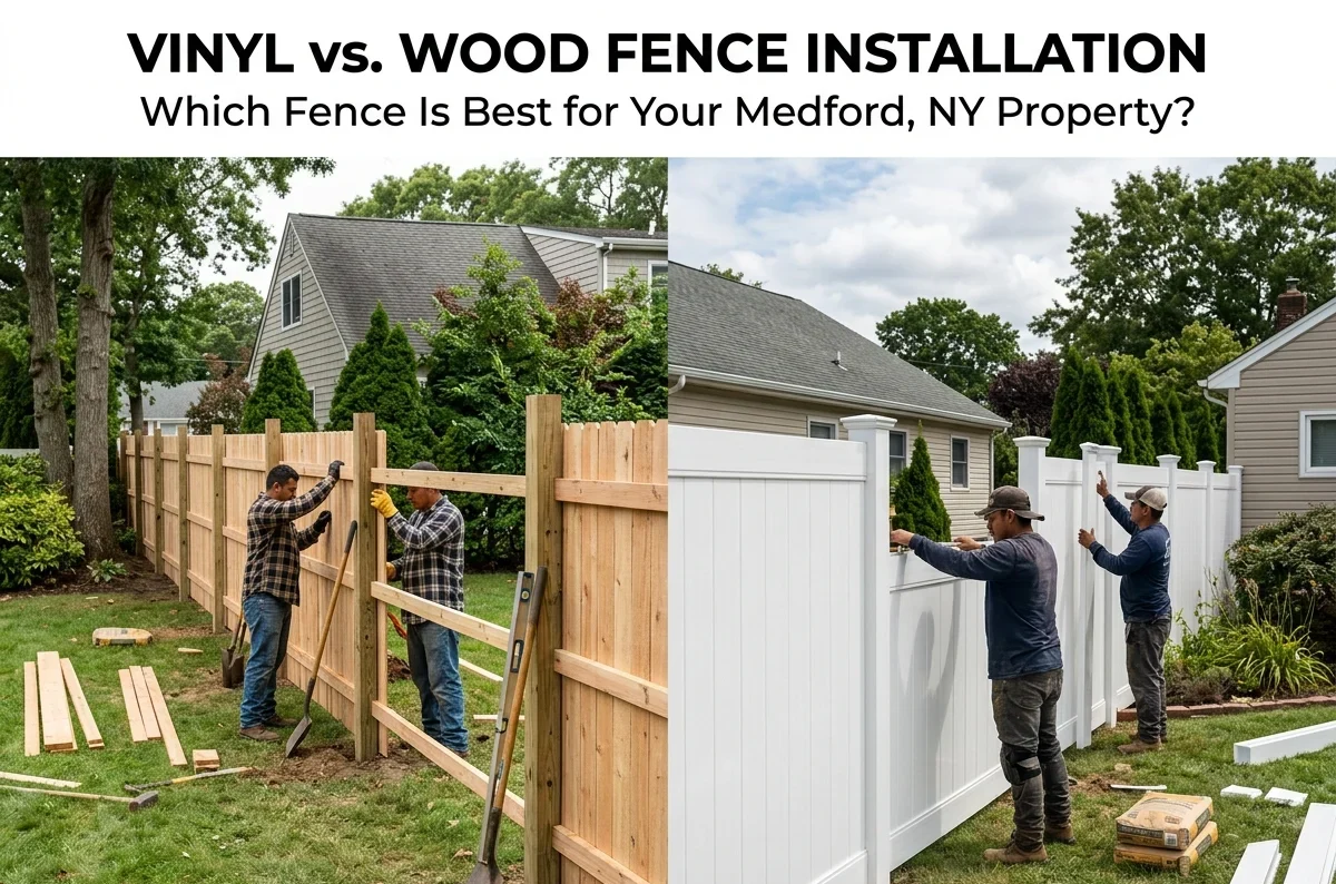 Vinyl vs. Wood Fence Installation in Medford, NY Which Fence Is Best for Your Property