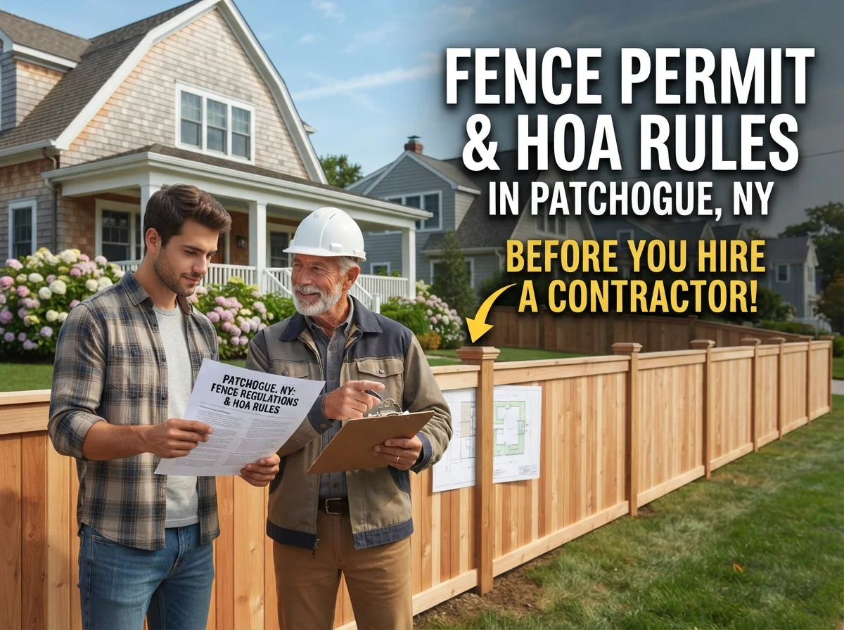 Fence Permit & HOA Rules in Patchogue, NY, Before Hiring a Contractor