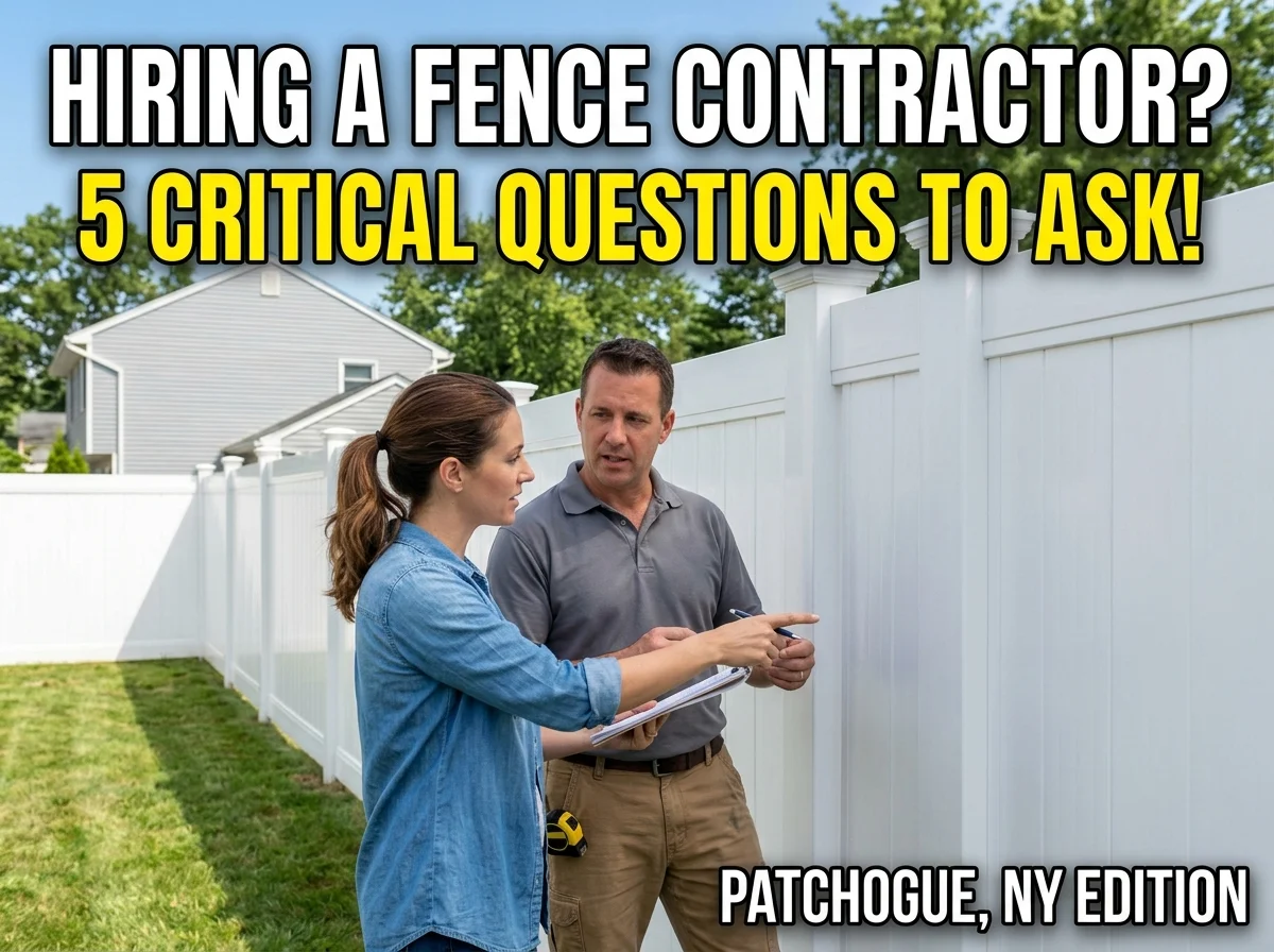 Questions to Ask a Fence Contractor Before Hiring in Patchogue, NY